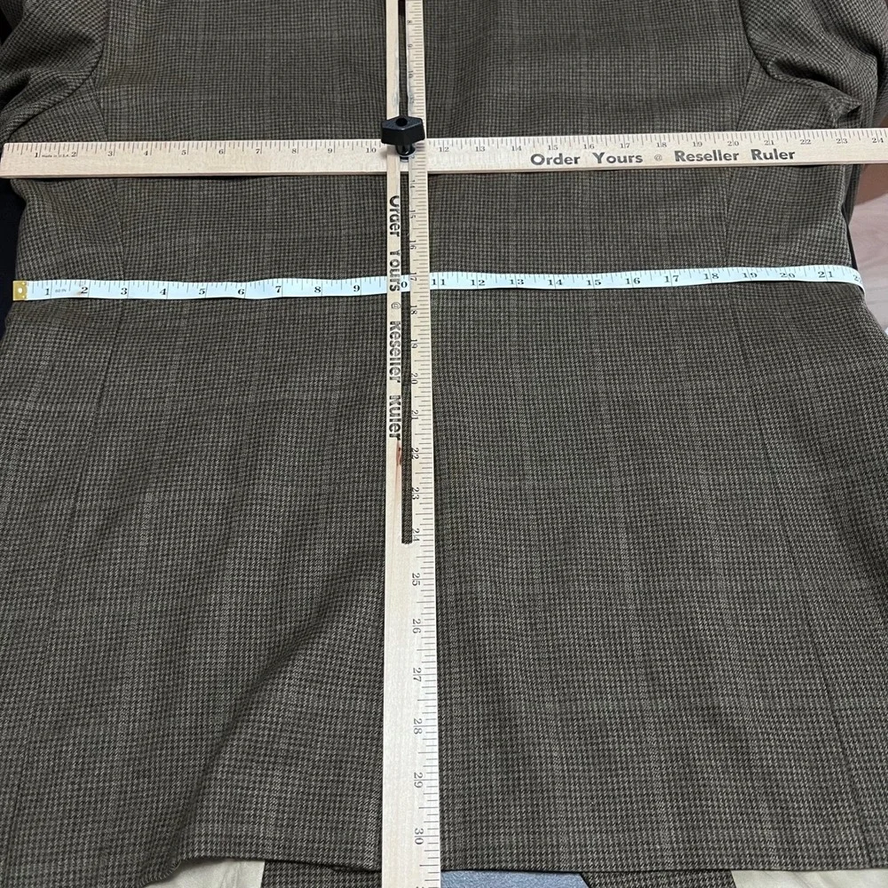 Polo Ralph Lauren University Club Blazer Mens 44 Brown Glen Plaid Wool Jacket